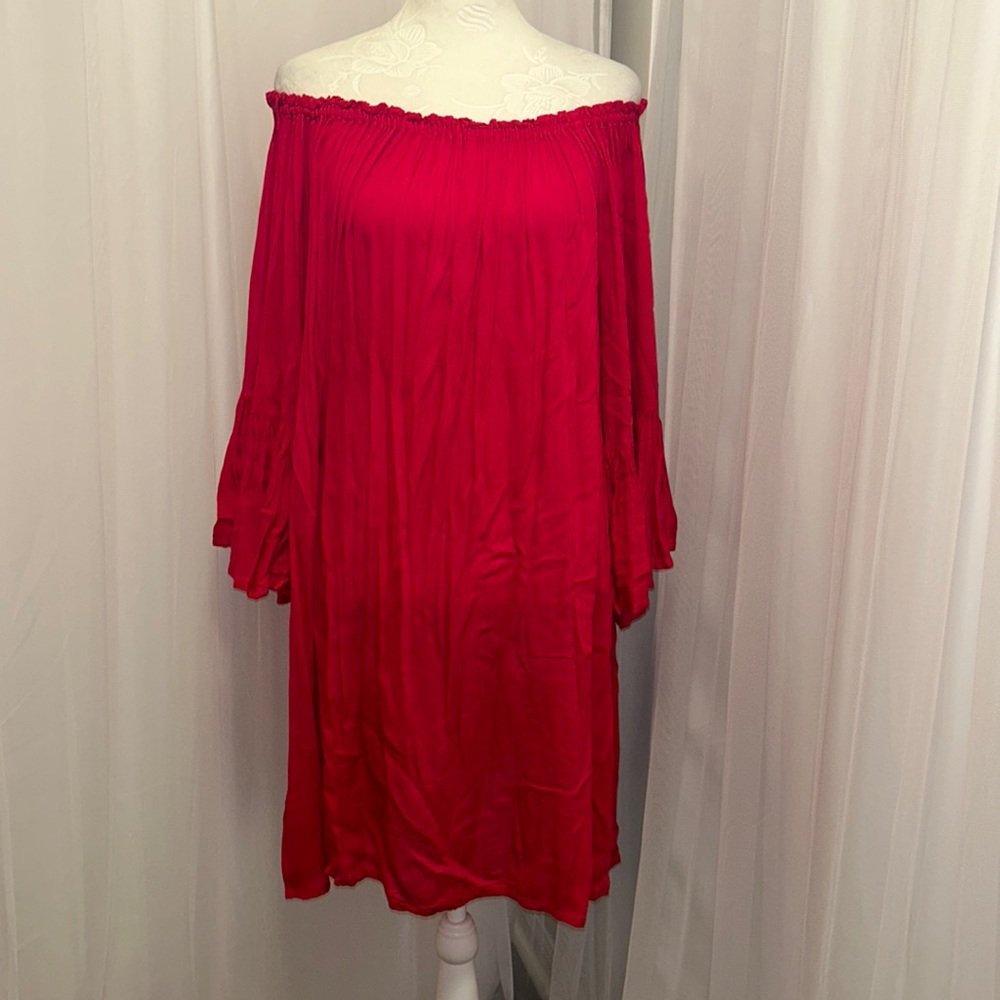GORGEOUS Biight Pink Flowy Free Size Dress, top, cover up